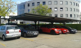 Fabricación y montaje cubierta parking plato Indalo y Media